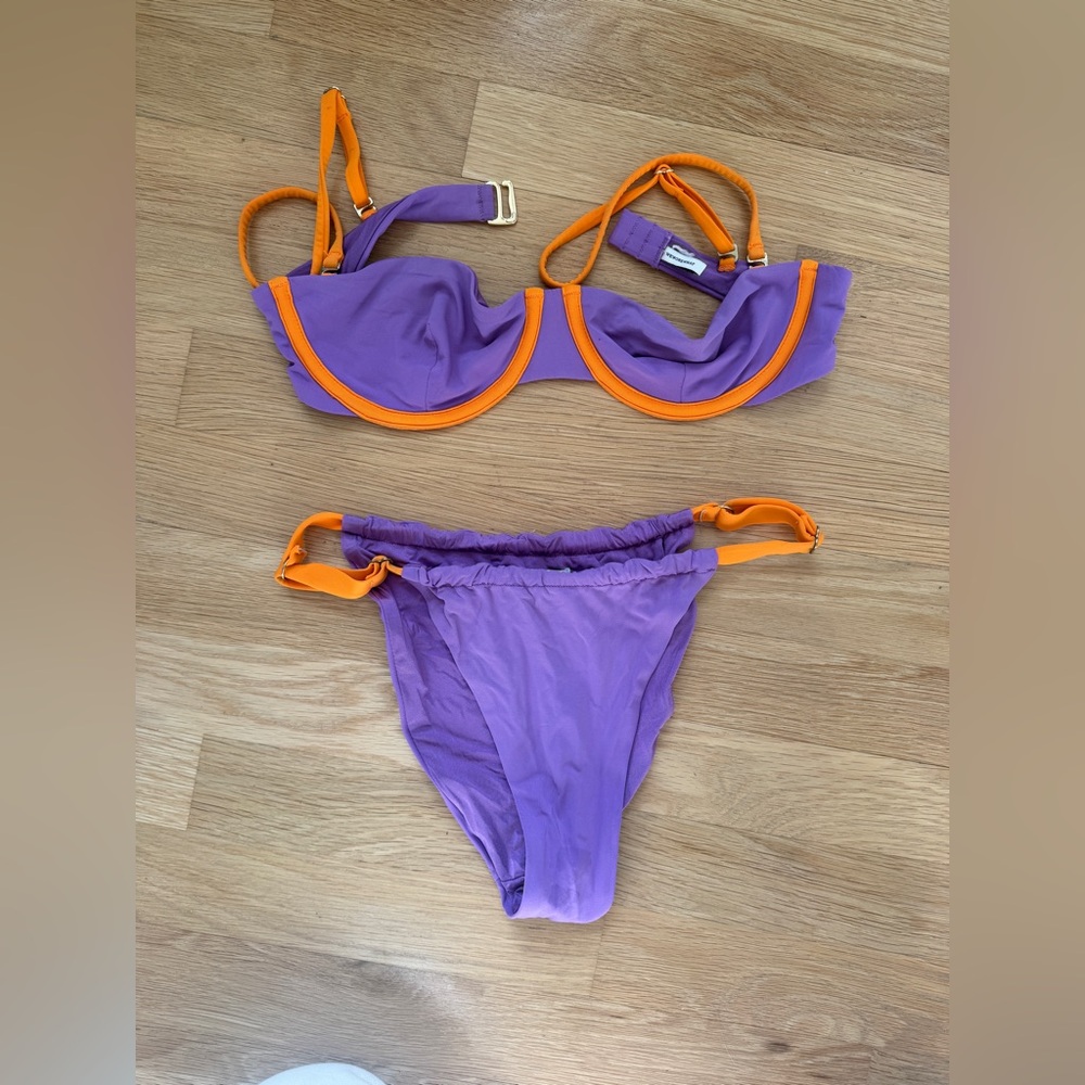 WeWoreWhat Purple and Orange Bikini set